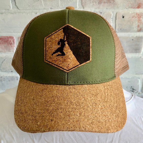 Rock Climber Unisex Cork Snap Back Vegan Hat - Picture 1 of 8